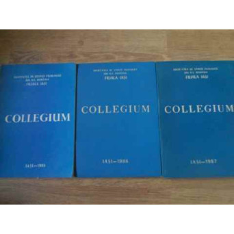 COLLEGIUM REVISTA DE FILOLOGIE SI TEORIE LITERARA NR.1-3 1985-1987
