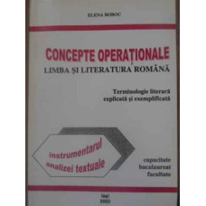 CONCEPTE OPERATIONALE. LIMBA SI LITERATURA ROMANA TERMINOLOGIE LITERARA EXPLICATA SI EXEMPLIFICATA