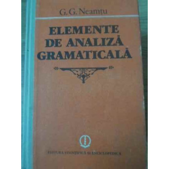 ELEMENTE DE ANALIZA GRAMATICALA