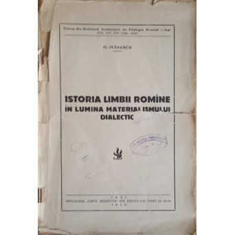 ISTORIA LIMBII ROMANE IN LUMINA MATERIALISMULUI DIALECTIC