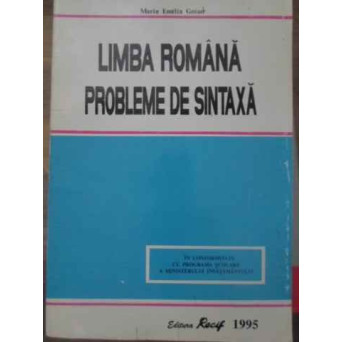 LIMBA ROMANA PROBLEME DE SINTAXA