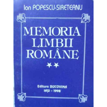 MEMORIA LIMBII ROMANE VOL. 2