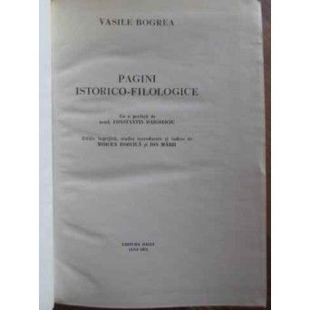 PAGINI ISTORICO-FILOLOGICE