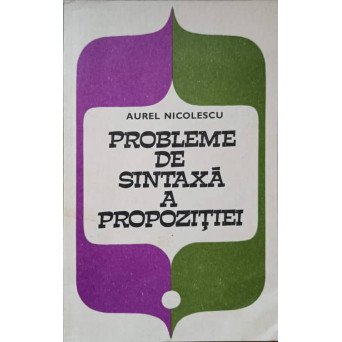 PROBLEME DE SINTAXA A PROPOZITIEI