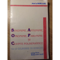 SINONIME, ANTONIME, OMONIME, PARONIME SI CUVINTE POLISEMANTICE CU O CULEGERE DE EXERCITII SINONIME, ANTONIME, OMONIME, PARONIME SI CUVINTE POLISEMANTICE CU O CULEGERE DE EXERCITII