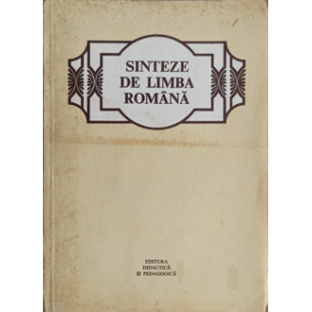 SINTEZE DE LIMBA ROMANA