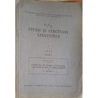 STUDII SI CERCETARI LINGVISTICE VOL.1 1950