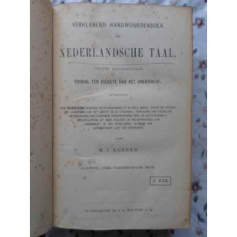 VERKLAREND HANDWOORDENBOEK DER NEDERLANDSCHE TAAL