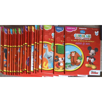 LOT 21 CARTI COLECTIA CLUBUL LUI MICKEY MOUSE, TE JOCI SI INVETI CU MICKEY! VOL.4-8, 10-18, 31-37