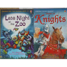 SET 2 CARTI USBORNE YOUNG READING: STORIES OF KNIGHTS; LATE NIGHT AT THE ZOO