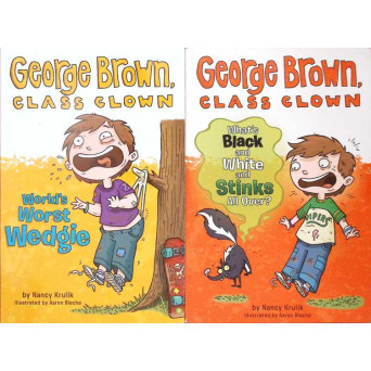 GEORGE BROWN CLASS CLOWN VOL.1-2 WORLD'S WORSR WEDGIE; WHAT'S BLACK AND WHITE AND STINKS ALL OVER?