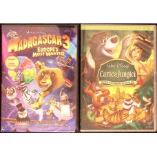 SET 2 DVD-URI: MADAGASCAR 3; CARTEA JUNGLEI