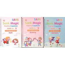 SANK MAGIC, PRACTICE COPYBOOK AGES 3+ FOR PRESCHOOLS: DRAWING, MATH, ALPHABET
