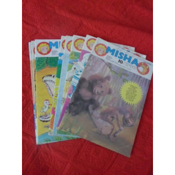 COLECTIE REVISTA PENTRU COPII, BENZI DESENATE MISHA, ANUL 1990, NR.1,3-8,10
