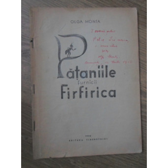 PATANIILE FURNICII FIRFIRICA. ILUSTRATII: DEM (COPERTI LIPSA, INTERIOR OK)