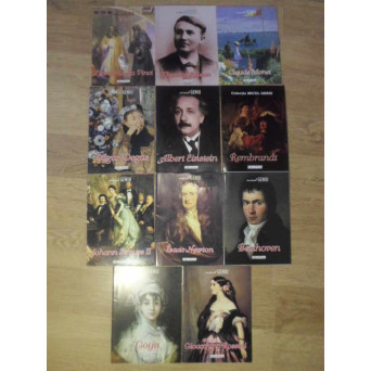 SET 11 NUMERE COLECTIA MICUL GENIU: LEONARDO, EDISON, MONET, DEGAS, STRAUSS II, NEWTON, GOYA, ETC.