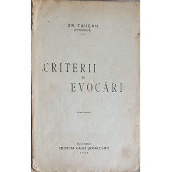CRITERII SI EVOCARI