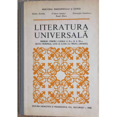 LITERATURA UNIVERSALA. MANUAL OENTRU CLASELE A XI-A SI A XII-A