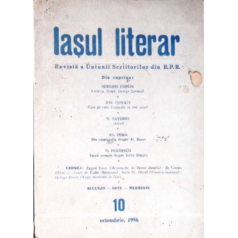 IASUL LITERAR. REVISTA A UNIUNII SCRIITORILOR DIN R.P.R. 10, OCTOMBRIE, 1956