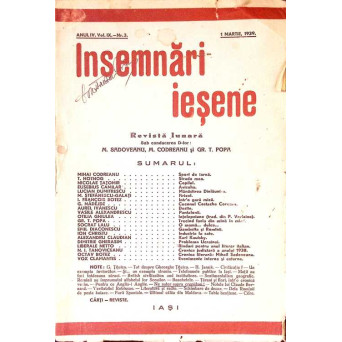 INSEMNARI IESENE ANUL IV, VOL.IX - NR.3, 1 MARTIE 1939