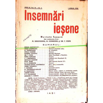 INSEMNARI IESENE ANUL III, VOL.VI - NR.4, 1 APRILIE 1938
