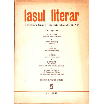 IASUL LITERAR. REVISTA A UNIUNII SCRIITORILOR DIN R.P.R. 5, MAI 1955