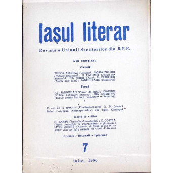 IASUL LITERAR. REVISTA A UNIUNII SCRIITORILOR DIN R.P.R 7, IULIE 1956