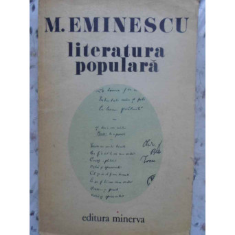 LITERATURA POPULARA. EDITIE CRITICA INGRIJITA DE D. MURARASU