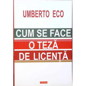 CUM SE FACE O TEZA DE LICENTA. DISCIPLINELE UMANISTE