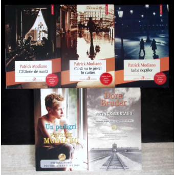 LOT 5 CARTI PATRICK MODIANO: CALATORIE DE NUNTA, CA SA NU TE PIERZI IN CARTIER, IARNA NOPTILOR, UN PEDIGRI, DORA BRUDER