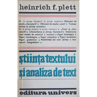 STIINTA TEXTULUI SI ANALIZA DE TEXT