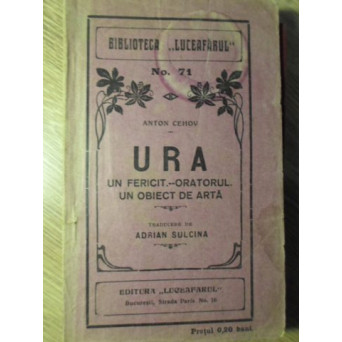 URA. UN FERICIT, ORATORUL, UN OBIECT DE ARTA