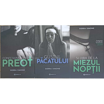 LOT 3 CARTI SIERRA SIMONE: CONFESIUNEA UNUI PREOT, SLUJBA DE LA MIEZUL NOPTI, GUSTUL PACATULUI
