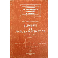 ELEMENTE DE ANALIZA MATEMATICA PENTRU CLASA A XII-A