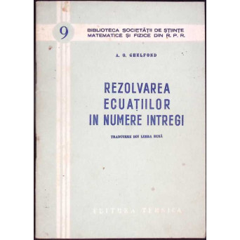 REZOLVAREA ECUATIILOR IN NUMERE INTREGI