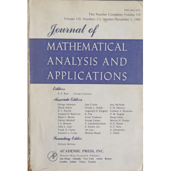 JOURNAL OF MATHEMATICAL ANALYSIS AND APPLICATIONS