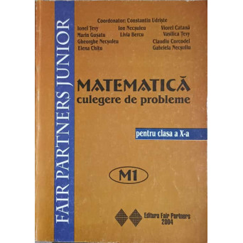 MATEMATICA. CULEGERE DE PROBLEME CLASA A X-A