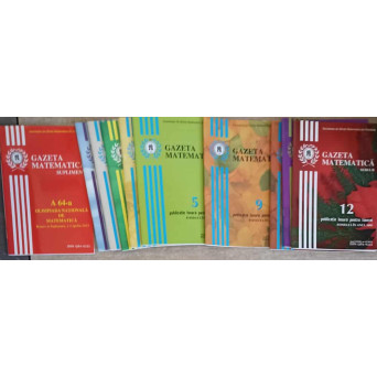 GAZETA MATEMATICA 2013, SERIA B VOL.1-12 SI SUPLIMENT OLIMPIADA DE MATEMATICA (10 REVISTE) 