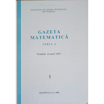 GAZETA MATEMATICA VOL.1/2003 SERIA A