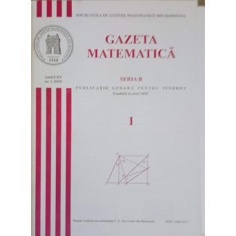 GAZETA MATEMATICA NR.1/2010, SERIA B