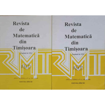 REVISTA DE MATEMATICA DIN TIMISOARA NR,1, 4/2006