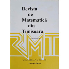 REVISTA DE MATEMATICA DIN TIMISOARA, NR.3-4/2001