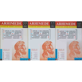 ARHIMEDE, REVISTA DE CULTURA MATEMATICA NR.5-8, 11-12 /2002 (3 REVISTE)