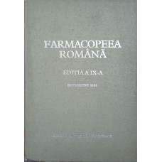 FARMACOPEEA ROMANA. EDITIA A IX-A, SUPLIMENT 1981