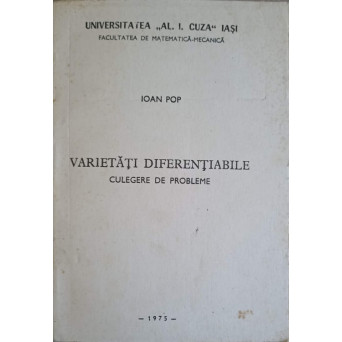 VARIETATI DIFERENTIABILE. CULEGERE DE PROBLEME