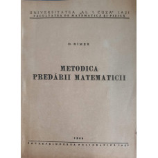 METODICA PREDARII MATEMATICII