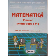 MATEMATICA, MANUAL PENTRU CLASA A V-A