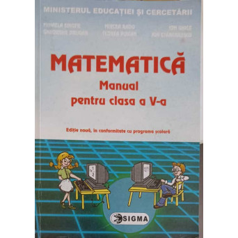 MATEMATICA, MANUAL PENTRU CLASA A V-A
