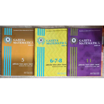 LOT 3 REVISTE GAZETA MATEMATICA NR.5/2012, NR.11/2013, NR.6-7-8/2015