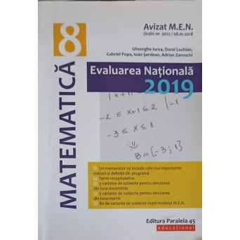 MATEMATICA: EVALUARE NATIONALA 2019